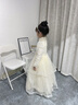 花童婚禮小女孩禮服高端秋冬公主裙女童蓬蓬紗主持人鋼琴演奏禮服 201香檳色【送皇冠】 130 【建議40-46斤】 曬單實(shí)拍圖