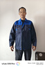 金淼源秋冬季雙層長(cháng)袖工作服男勞保服套裝加厚工廠(chǎng)車(chē)間定制耐磨上衣工裝 藏藍拼藍上衣【雙層】 L /170 曬單實(shí)拍圖
