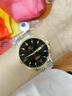 勞力士王子手表男士全自動(dòng)機械表商務(wù)超薄精鋼夜光防水雙日歷男表 間金黑面【升級版】 曬單實(shí)拍圖