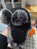 馨蘭芙曼狗皮帽子東北俄羅斯貂皮帽子皮帽子雷鋒帽男冬季加厚飛行員保暖帽 黑色皮質(zhì)保暖 56-60cm 曬單實(shí)拍圖