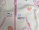 戴維貝拉（DAVE＆BELLA）童裝男童外套女童搖粒絨上衣兒童衣服秋裝夾克寶寶外衣2025新款 花朵印花 140 cm（建議身高130-140cm） 曬單實(shí)拍圖