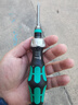維拉（WERA）棘輪螺絲刀組套德國強磁手柄進(jìn)口伸縮批頭桿快速自鎖可換批頭刀柄 813R小尺寸【快換頭】051272 曬單實(shí)拍圖