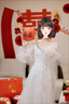 閃動(dòng)少女（SHANDONGSHAONV）法式輕婚紗2025新款新娘氣質(zhì)一字肩森系仙迎賓出門紗禮服感 米白色 XL 曬單實(shí)拍圖