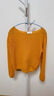 蘇雨薇南瓜橘高級感慵懶風(fēng)v領(lǐng)針織衫女秋冬甜美軟糯內搭毛衣遮屁股上衣 橘色【關(guān)注店鋪-送運費險】 S （80-95斤） 曬單實(shí)拍圖
