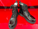 百麗（Belle）「小野馬」張凌赫同款高幫厚底馬丁靴男冬季牛皮A2255DZ5 黑色-單里 40 (250mm) 曬單實(shí)拍圖