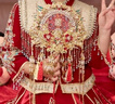 雪束團扇結婚新婚禮物送新娘新人高級雙面喜扇重工成品扇子花當次日達 金枝玉葉成品【雙面高訂新婚喜扇】 【賀卡+高檔禮盒禮袋+扇架】 曬單實(shí)拍圖