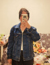 Levi's李維斯情侶同款美式經(jīng)典復古休閑時(shí)尚潮牌修身牛仔夾克外套 中藍色 S 曬單實(shí)拍圖