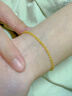 老鳳祥黃金手鏈女款999足金鳳尾手鏈素金七夕情人節禮物送老婆送女友 足金鳳尾手鏈約1.9g贈品牌禮盒 曬單實(shí)拍圖
