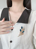 唐后正版葉語(yǔ)拾光胸針高檔女款新中式非遺絨花別針奢華高級感胸花 葉語(yǔ)拾光 曬單實(shí)拍圖