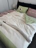 一默四件套冬季牛奶絨被套床單枕套件家紡床上用品毛線(xiàn)小貓保暖四件套 暹羅貓 【果綠栗棕】 床單款 （被套200*230cm） 曬單實(shí)拍圖