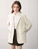 樂(lè )町韓系學(xué)院風(fēng)秋季新款口袋蝴蝶結設計感休閑寬松西裝外套 米白(現貨) XS 曬單實(shí)拍圖
