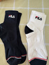 斐樂(lè ) FILA 官方男士襪子中腰襪套裝新款簡(jiǎn)約運動(dòng)襪中筒襪兩雙裝 標準白/傳奇藍-99 XS 曬單實(shí)拍圖