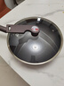 美的（Midea）炒鍋不粘鍋炒菜鍋電磁爐鍋304不銹鋼平底鍋燃氣陶瓷0氟雪花不花芯 曬單實(shí)拍圖