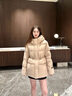 高梵黑金鵝絨服女王5.0五格2025新款女士泡芙羽絨服潮流休閑加厚外套 鉑金5號 M 曬單實(shí)拍圖