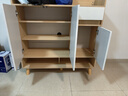 立太（LEADTEK）實(shí)木鞋柜門(mén)口入戶(hù)柜鞋架家用門(mén)口多層家用鞋子收納一體靠墻玄關(guān)柜 【店長(cháng)推薦-加厚15MM板】100*32*100CM櫻桃木色 曬單實(shí)拍圖