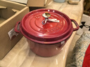 琺寶（staub）法國進(jìn)口琺瑯鑄鐵鍋雙耳煲湯烹飪鍋具深燉鍋櫻桃紅24cm 40501-485 曬單實(shí)拍圖