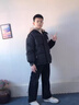 G.duck男童冬季羽絨棉服加厚2024新款冬裝中大童兒童男孩冬款棉衣外套潮 黑色 160 曬單實拍圖