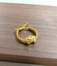 中國黃金（CHINA GOLD）黃金祥瑞貔貅寶寶戒指女士足金編繩指環(huán)情人節生日禮物送女友愛(ài)人 貔貅寶寶戒指【金繩】約0.1g 曬單實(shí)拍圖