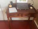 芙運凱學(xué)生書(shū)桌家用美式實(shí)木書(shū)房家具簡(jiǎn)約臥室寫(xiě)字臺辦公電腦桌子小戶(hù)型 0.80.45米書(shū)  不帶檔板櫻桃色 曬單實(shí)拍圖