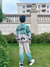 G.DUCKKIDS兒童裝男童春秋裝套裝春秋款2025新款男孩運動(dòng)酷帥氣大童衛衣秋季 綠色 160 cm 曬單實(shí)拍圖