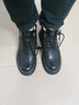 零度雪地靴男春季新款羊毛一體厚底馬丁靴男戶(hù)外防滑加絨保暖高幫棉鞋 黑色【羊毛加絨保暖】 標準皮鞋碼 41 (255mm) 曬單實(shí)拍圖