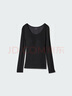 優(yōu)衣庫女裝HEATTECH羅紋U領Bra T恤/保暖衣內衣秋冬新款478793 32 深米色 M /160/84 曬單實拍圖