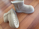 卓詩(shī)尼沈月同款厚底雪地靴女2025冬季新款絨面二棉鞋東北保暖靴子 杏色 37 曬單實(shí)拍圖