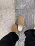 回力半拖勃肯鞋女鞋秋冬季厚底軟底加絨豆豆鞋一腳蹬休閑外穿博肯鞋子 卡其【內增高5CM】加絨保暖 37 曬單實(shí)拍圖