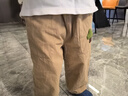嘟嘟家兒童純棉褲子秋裝寶寶工裝褲男童長褲女童寬松休閑褲童裝 卡其100 曬單實拍圖