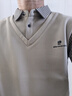 皮爾卡丹（pierre cardin）秋冬季加絨加厚假兩件polo.衫高檔中年商務(wù)翻領(lǐng)純棉長(cháng)袖T恤打底衫 2599-淺卡其 加絨 M 165碼 建議90-115斤 曬單實(shí)拍圖