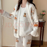 婧麒月子服秋冬產(chǎn)后夾棉孕婦睡衣加厚款哺乳三件套懷孕期喂奶家居 Jyz41513 L 曬單實(shí)拍圖