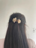 向晚 發(fā)夾花朵半扎發(fā)發(fā)夾抓夾女新款劉海夾子頭飾發(fā)抓發(fā)卡 咖色 曬單實(shí)拍圖