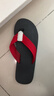 人字拖男防滑沙灘鞋新款夾腳夏季布帶外穿拖鞋防滑耐磨男士涼拖男 HXH H30-1紅色 42 曬單實(shí)拍圖