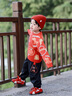 巴拉巴拉兒童加絨長(cháng)褲男女童春季紅色新年拜年服寬松束腳保暖褲 黑色【祈福納新】 110 曬單實(shí)拍圖