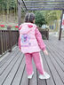G.DUCKKIDS女童庫洛米加絨套裝兒童洋氣韓版衛衣秋冬裝女寶寶加厚馬甲三件套 粉色三件套 120 cm 曬單實(shí)拍圖