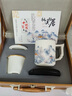 典躍羊脂玉白瓷茶杯高端辦公室茶水分離陶瓷泡茶杯帶蓋過(guò)濾老板杯送禮 桃溪雅居-文軒杯 曬單實(shí)拍圖