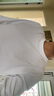拇指白小T李乃文同款二代長袖T恤男秋季純棉純色百搭打底衫 皓白 2XL 曬單實拍圖