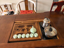 錦榆園老榆木實(shí)木茶桌椅組合辦公室家用茶幾一體現代簡(jiǎn)約功夫禪意泡茶臺 1.5米茶桌+1圍椅+4月牙椅/小石盤(pán) 曬單實(shí)拍圖
