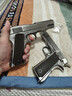 aqk1911成人玩具槍鋁合金bb全金屬手槍黃河牌發(fā)射器打氣球的搶彈 正版8.0加強版1911鎢鋼色 曬單實(shí)拍圖
