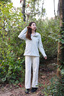 KOLON SPORT/可隆戶外軟殼夾克 女士防潑水防風(fēng)保暖透濕連帽外套 LKJK5WN076-CR 奶油白 M 165/88A 曬單實(shí)拍圖