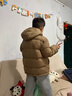 雅鹿2025新款兒童羽絨服短款男童女童中大童寶寶加厚洋氣冬裝外套 咖色 130cm 曬單實(shí)拍圖