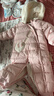 戴維貝拉（DAVE＆BELLA）新生兒羽絨連體衣嬰兒外出服女寶寶衣服0-6個(gè)月冬裝新款爬服哈衣 淺粉色【現(xiàn)貨】 90cm （建議身高80-90cm） 曬單實(shí)拍圖