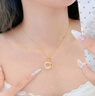 央創(chuàng  )時(shí)尚錦鯉平安扣銀項鏈2025新款玉吊墜女生生日禮物女士送女友老婆s925 曬單實(shí)拍圖