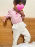 優(yōu)衣庫嬰幼兒寶寶壓線(xiàn)睡衣/長(cháng)袖起居服套裝25秋冬新款478439 10 水粉色 90 曬單實(shí)拍圖