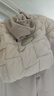 巴厘小豬女童棉服冬季夾棉加絨寶寶衣服冬天保暖小女孩上衣秋冬兒童外套 象牙白 90 cm 曬單實(shí)拍圖