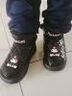 里奇.喬丹   RICKY JORDAN庫洛米女童棉靴子兒童雪地靴冬季皮毛一體女孩棉鞋防水加絨短靴 黑色【加絨防滑耐磨】 32 碼內長(cháng)19.9 曬單實(shí)拍圖