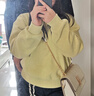 森馬（Semir）商場(chǎng)同款|衛衣女冬季加絨寬松立領(lǐng)半拉鏈2025新款簡(jiǎn)約打底衫 黃色調00433 M 曬單實(shí)拍圖