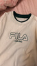 FILA 斐樂(lè )官方女子針織短袖衫2025秋新款時(shí)尚休閑簡(jiǎn)約基礎純棉T恤 云菇白-WT XL 175/92A/XL 曬單實(shí)拍圖