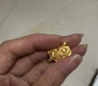 周大生黃金吊墜金鎖平安鎖錦鯉福字鎖鈴鐺吊墜成人項鏈情人節禮多退少補 約 6.73g（不含項鏈） 曬單實(shí)拍圖