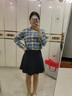 Teenie Weenie小熊女裝秋季學(xué)院通勤甜美少女感百褶半身短裙A字裙 藏青色 L (170) 曬單實(shí)拍圖